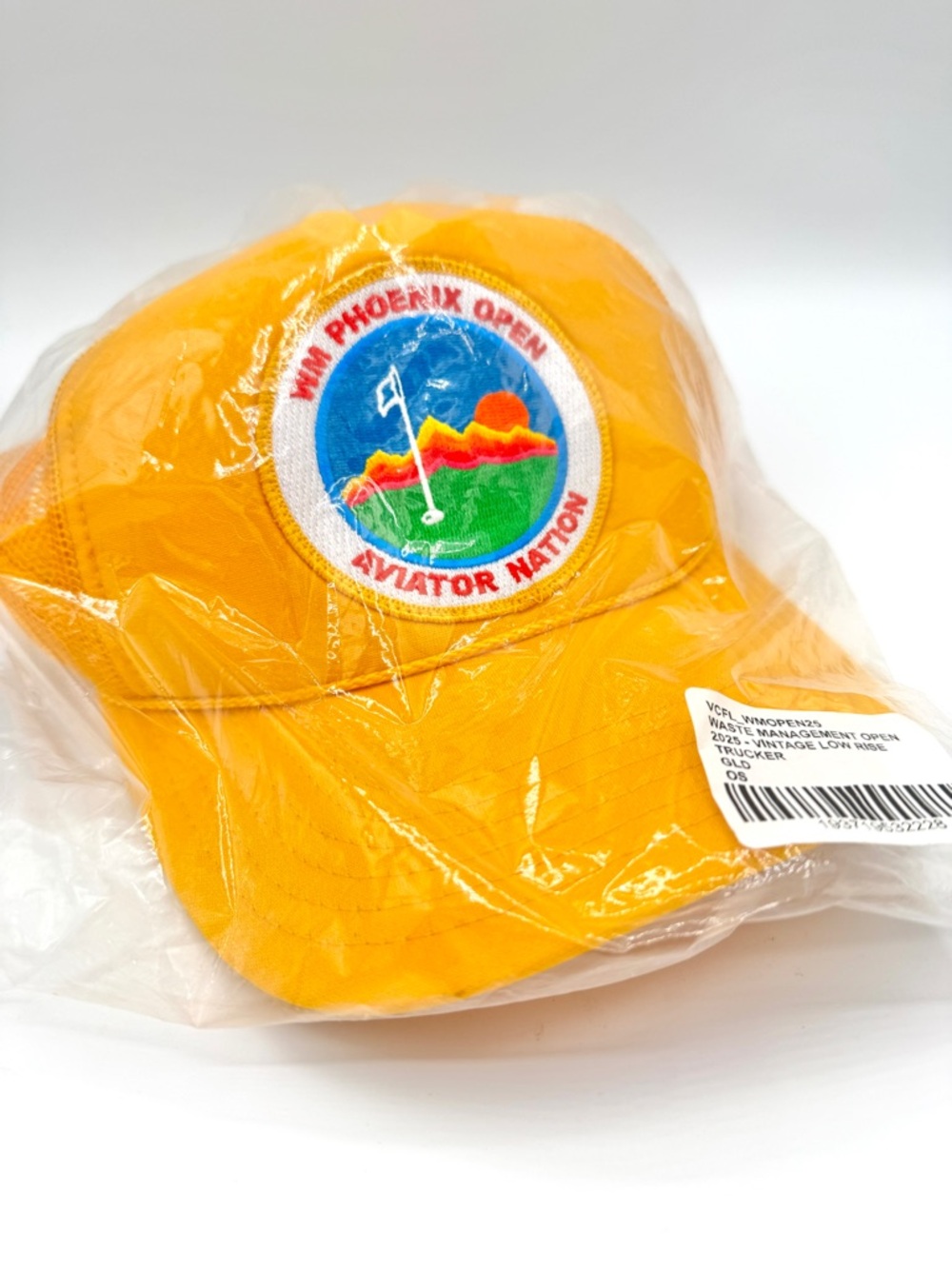 NWT Aviator Nation WM Phoenix Open 2025 Trucker Hat in Gold , Golf Tournament